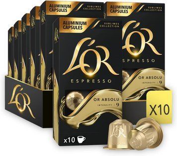 Ящик Кави в Капсулах Nespresso L'OR Or Absolu 100 капсул 4523514316432 фото