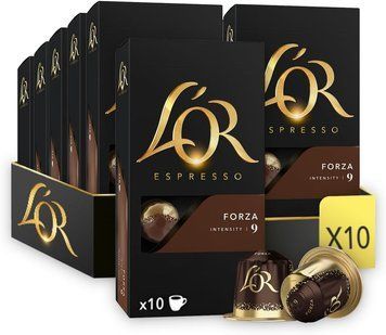 Ящик Кофе в Капсулах Nespresso L'OR Espresso Forza 100 капсул 945430008916432 фото