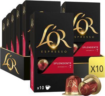 Ящик Кофе в Капсулах Nespresso L'OR Espresso Splendente 100 капсул 4543000878916432 фото