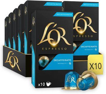 Ящик Кофе в Капсулах Nespresso L'OR Decaffeinato 100 капсул 45438916432 фото